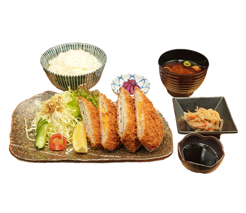 大葉とチーズのミルフィーユかつ定食